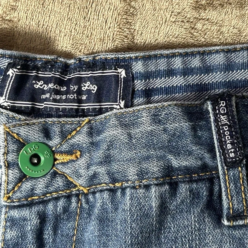 LRG Jeans Mens Measured 46x34 Baggy Wide Leg Blue Denim Streetwear Y2K